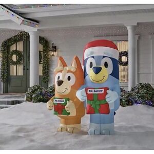 Gemmy Bluey & Bingo Airblown Inflatable 5 ft‎ LED Christmas Presents NEW 2025